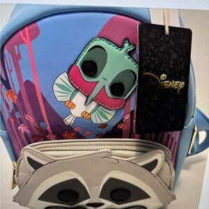 Disney Loungefly Backpack with Owl and Raccoon Meeko Flit